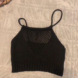 Knit Crop Top with Front Detail